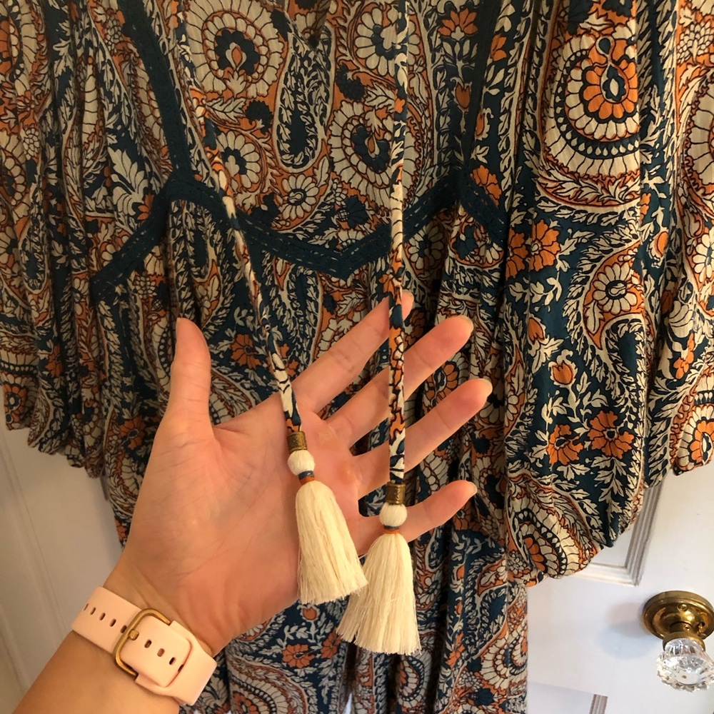 Anthropologie mini Bohemian Paisley Tunic Dress - Picture 5 of 9